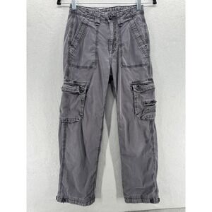 American Eagle Baggy Jogger Pants Womens Size 00 Cargo Paratrooper Y2K‎ Skater